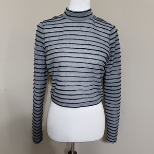 Sparkle stripe crop top